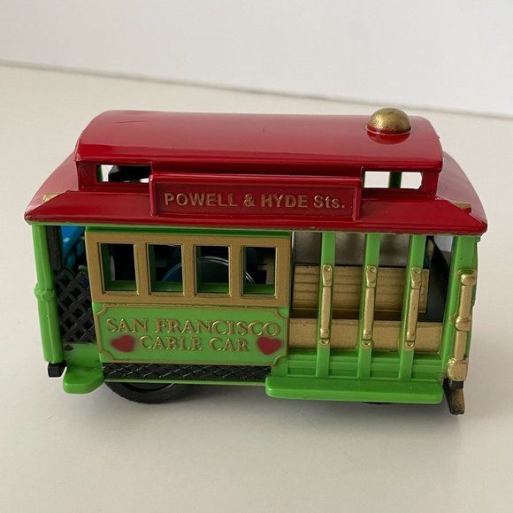 San Fransisco Cable Friction Car Green Red Powell & Hyde Streets Souvenir Decor - Picture 4 of 10